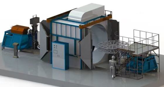 Ηλεκτρική / αέριο θέρμανση Roto Molding Machine 3 φάση 380V 50Hz